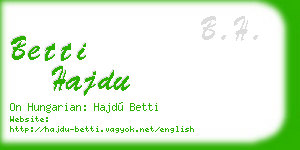 betti hajdu business card